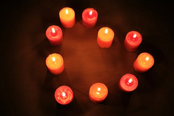 Srdce ze svíček Stock Obrázky