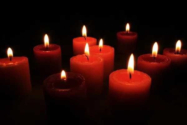 아로마 촛불의 그룹 로열티 프리 스톡 사진