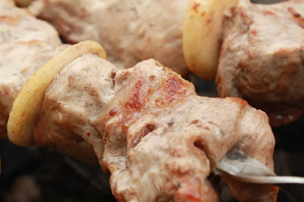 Stukken van shish kebab — Stockfoto