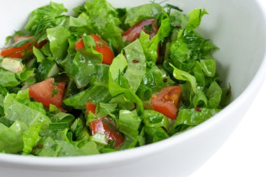 Green salad in a bowl clipart