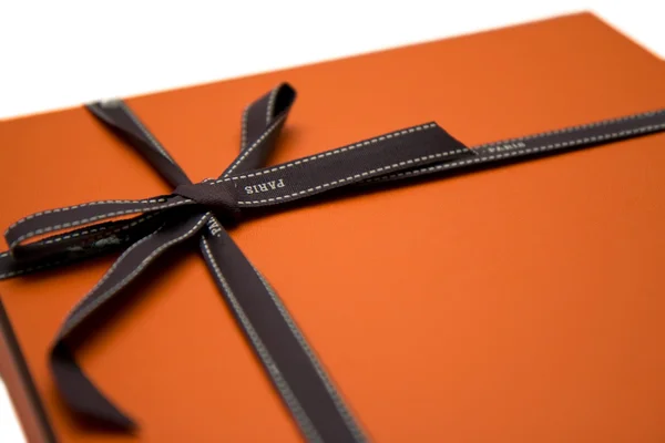 stock image Orange gift box