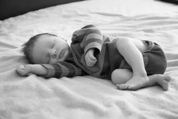 Portrait of sleeping newborn — Stock Photo, Image