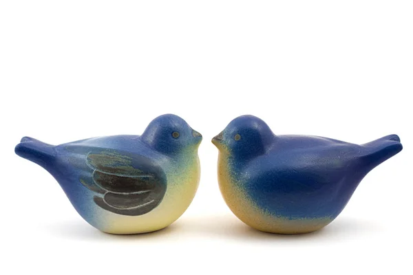 Couple de pigeons en porcelaine — Photo