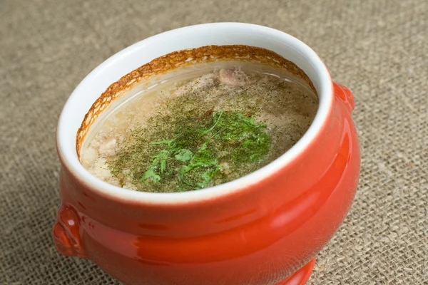 Sopa en una olla — Foto de Stock
