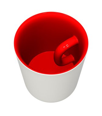 Mug inside out clipart