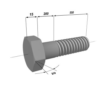 The drawing of a bolt #1 clipart