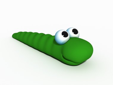 Green worm clipart