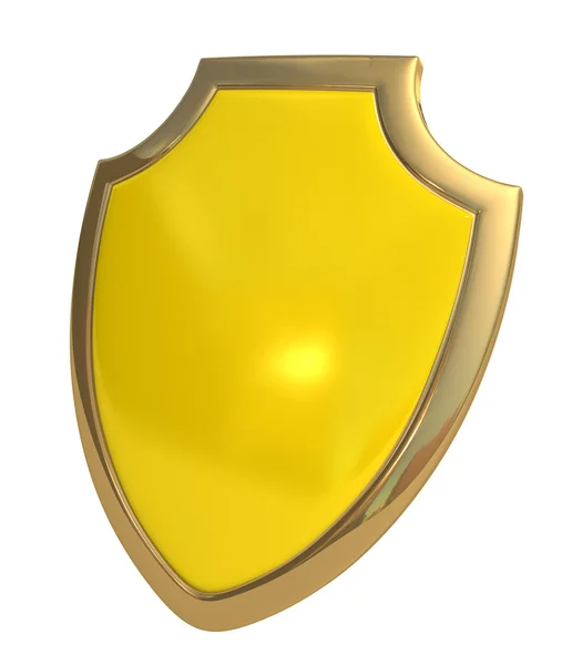 Yellow shield — Stock Photo, Image