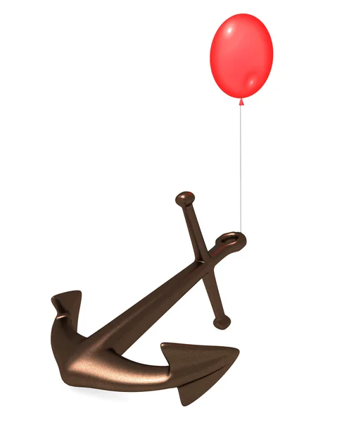 Balloon and anchor. — Stock Photo, Image