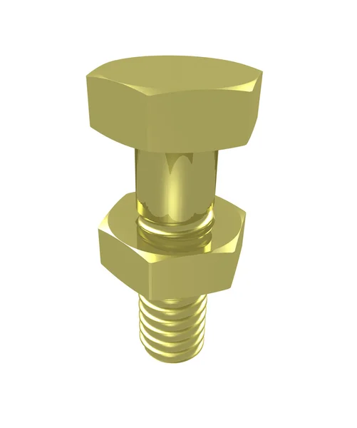 Gold screw — Stock Photo, Image