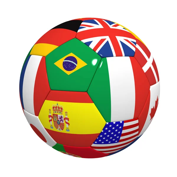Football with flags — Stock Photo, Image