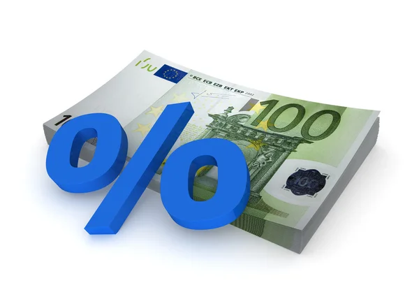 Euro - procenty — Zdjęcie stockowe