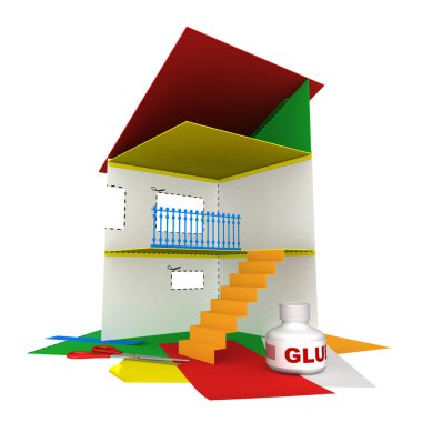 Paper house # 1 clipart