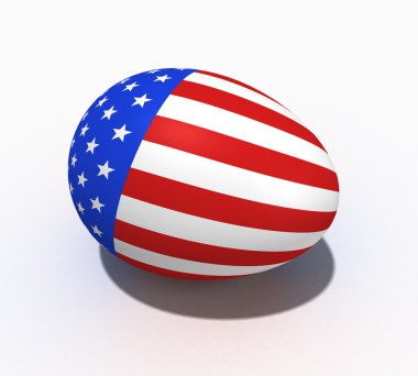 Easter egg with figure of a flag of USA clipart