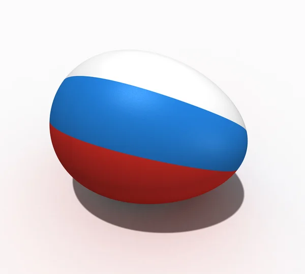 Πασχαλινό αυγό με το σχήμα μιας σημαίας της russ — Φωτογραφία Αρχείου