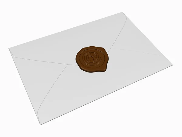 De brief met een zegel — Stockfoto