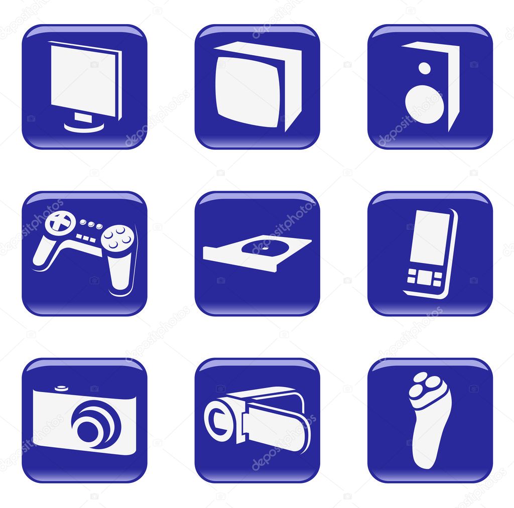 Electronics - vector web icons
