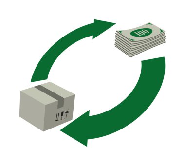Turnover of money clipart