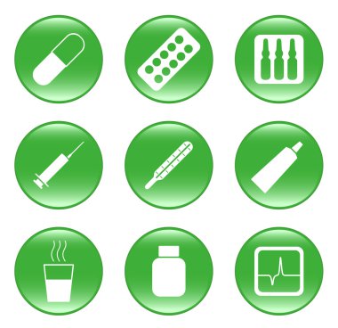 Drug-store - vector web icons clipart