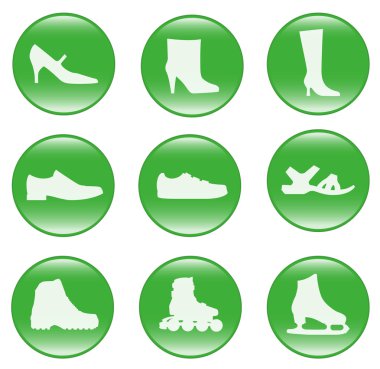 Foot-wear - vector web icons clipart