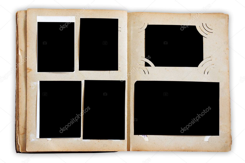 Vintage photo album pages Stock Photo by ©avlntn 1177018