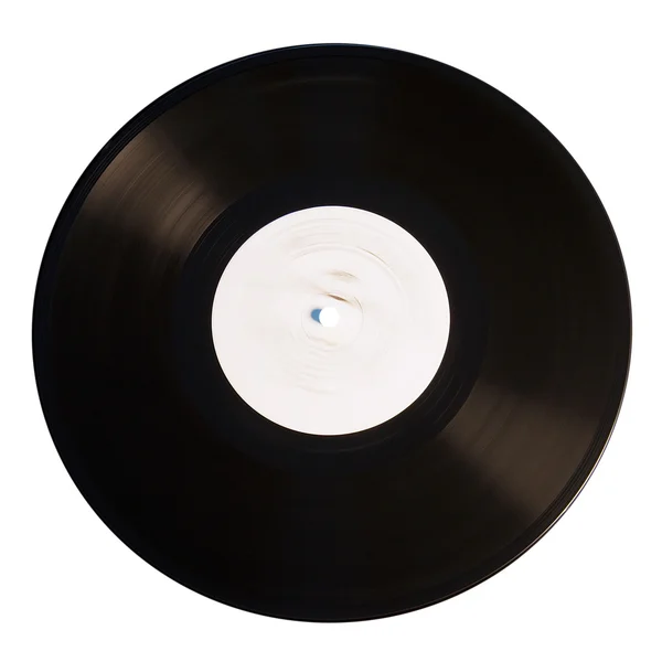 Velho disco de vinil isolado no branco backg — Fotografia de Stock