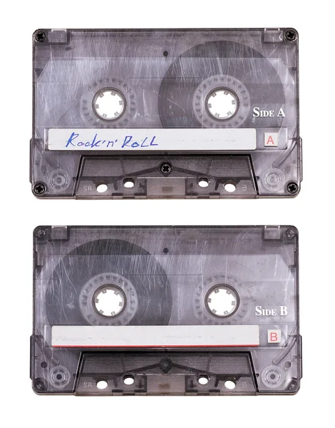Audiokassette isoliert auf weißem Backgro — Stockfoto