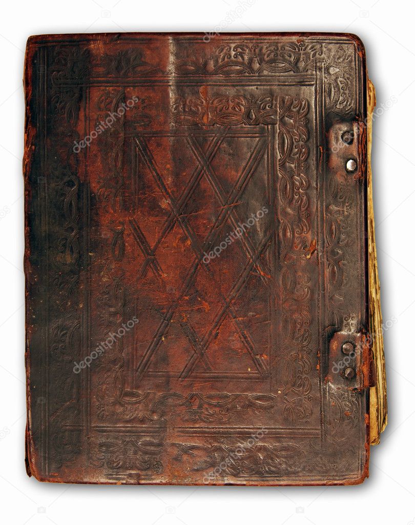 Leather cover of antique book