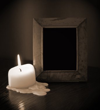 Wibtage frame and candle clipart