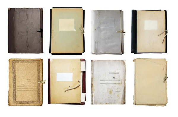 Zestaw starych folderów — Zdjęcie stockowe