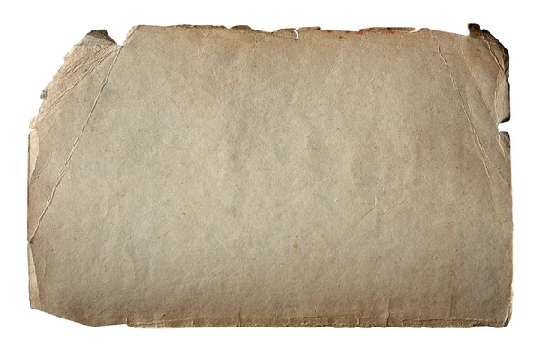 Старий папір ізольований на білому тлі — стокове фото