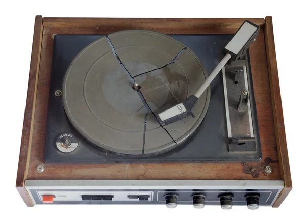 Old record-player isolated — Stock Photo, Image