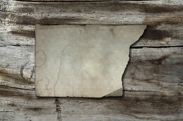 Vintage-Papier auf Holzstruktur — Stockfoto