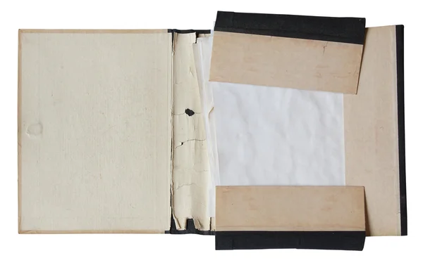 Старая папка со стопкой бумаг — стоковое фото