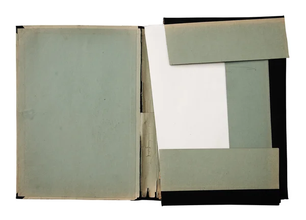 Kağıt yığını ile eski klasörü — Stok fotoğraf