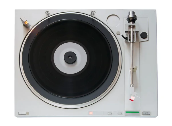 Vintage Vinyl player isolated on white — Stock Photo, Image
