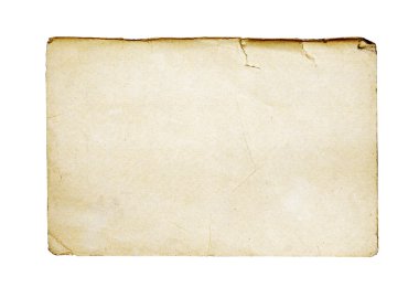 Old paper isolated on white background clipart