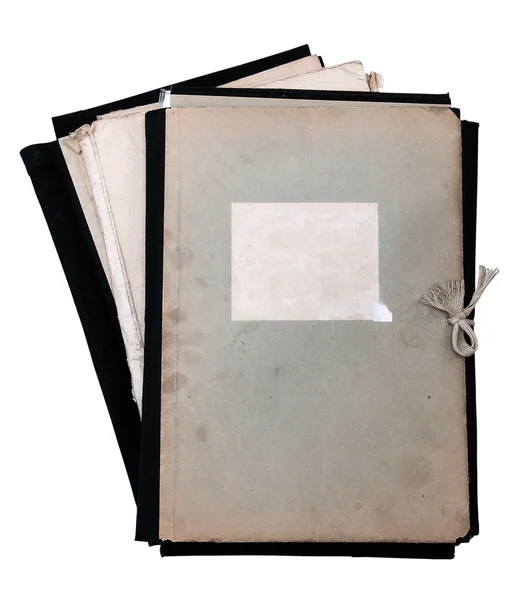 Stos starych folderów — Zdjęcie stockowe