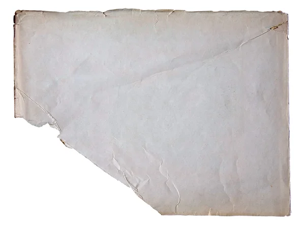 Vieux papier isolé sur fond blanc — Photo