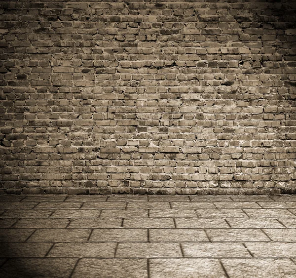 stock image Old interior, brick wall