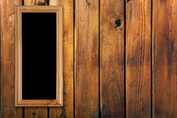 木製の壁のビンテージ フレーム — ストック写真
