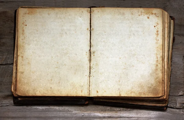 Старая книга с пустыми страницами — стоковое фото