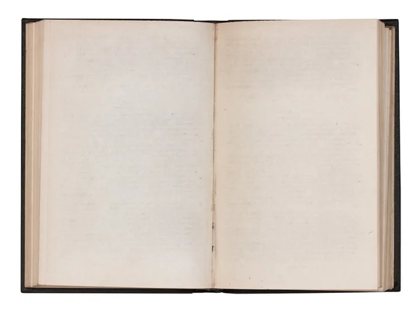 Open boek met blanke pagina geïsoleerd — Stockfoto