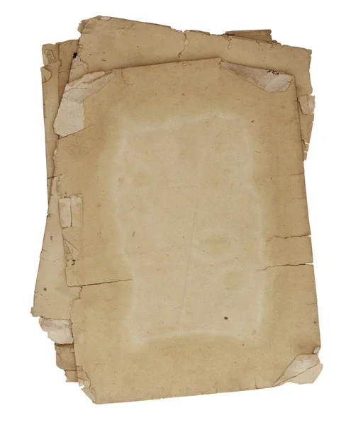 Pilha de papéis antigos isolados — Fotografia de Stock