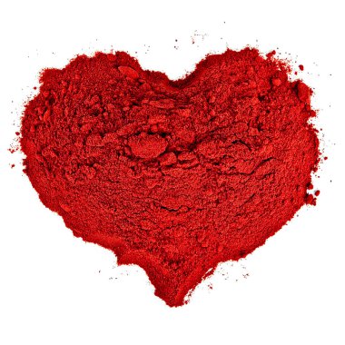 Heart Shape Made Out Of fine red sand. clipart