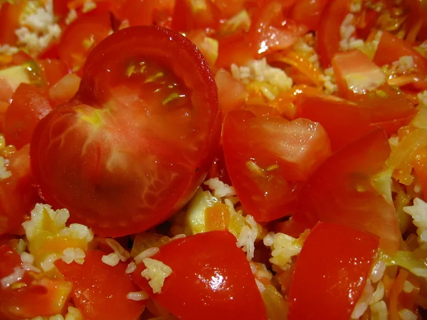 Pilaf with tomatoes — Stock Photo, Image