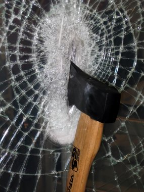 Axe in glass