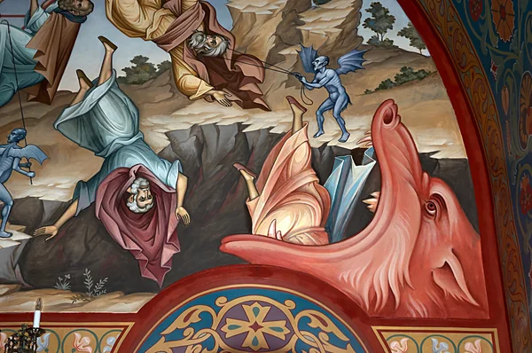 Chiesa pittura murale — Foto Stock