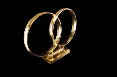 Wedding rings for the car clipart