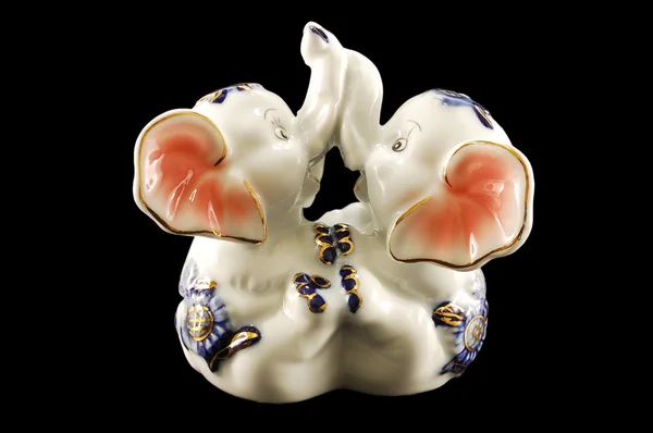 A két elefánt szobrocska. — Stock Fotó